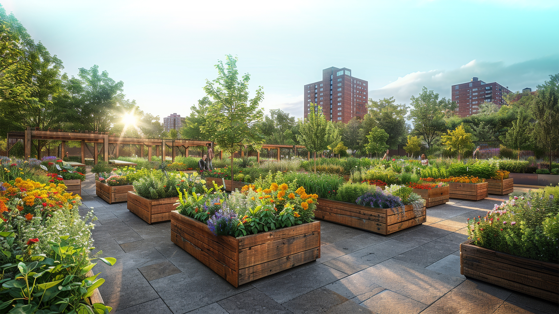 Modern farming landscape